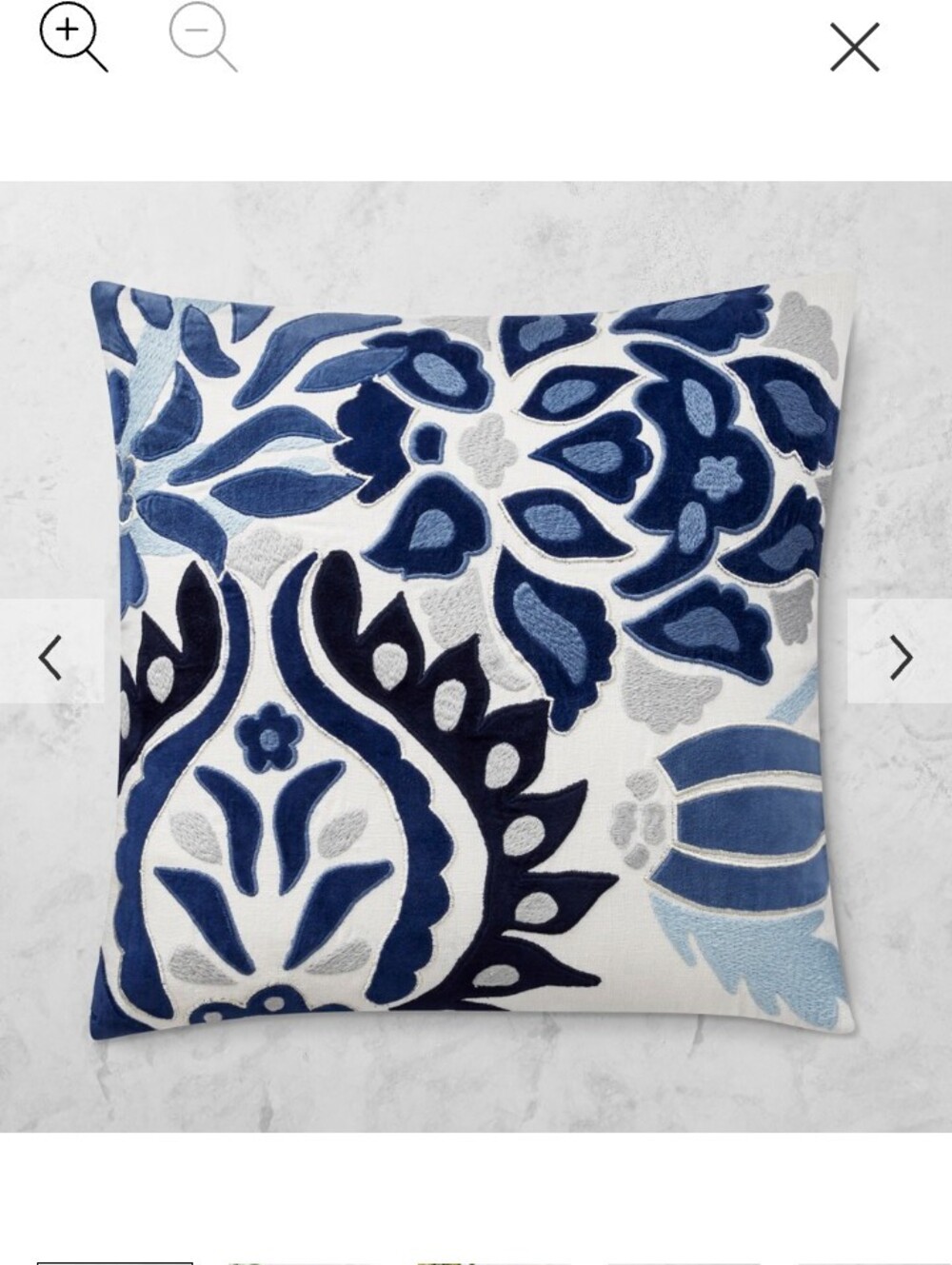 William Sonoma Izlara Floral Applique Pillow Cover Pillow Cover. Home